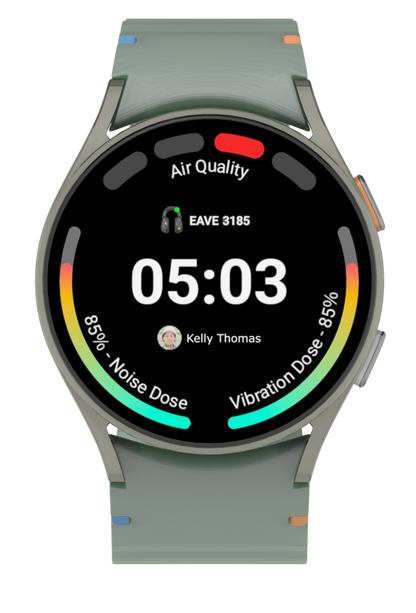 Eave™ HealthWatch™ - Integrated Samsung Galaxy Rugged Smart Watch for Hazard Dose and Exposure Monitoring