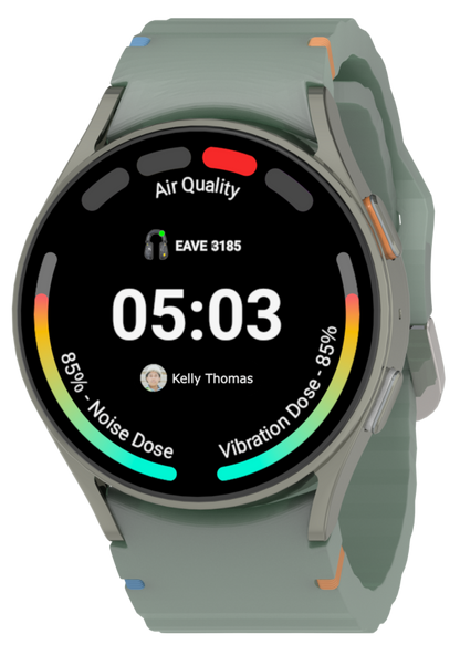 Eave™ HealthWatch™ - Integrated Samsung Galaxy Rugged Smart Watch for Hazard Dose and Exposure Monitoring