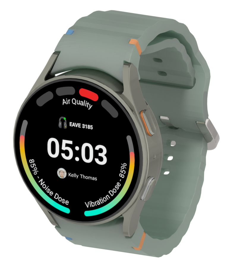 Eave™ HealthWatch™ - Integrated Samsung Galaxy Rugged Smart Watch for Hazard Dose and Exposure Monitoring