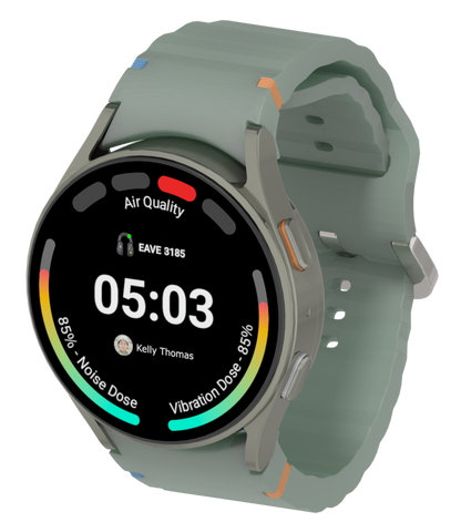 Eave™ HealthWatch™ - Integrated Samsung Galaxy Rugged Smart Watch for Hazard Dose and Exposure Monitoring