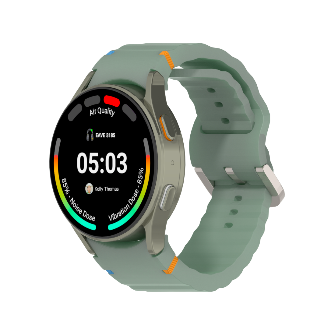 Eave™ HealthWatch™ - Integrated Samsung Galaxy Rugged Smart Watch for Hazard Dose and Exposure Monitoring