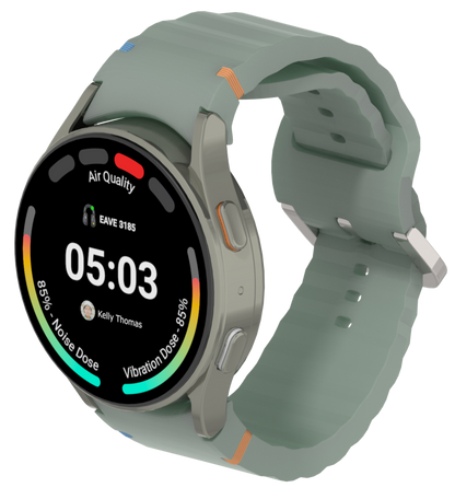 Eave™ HealthWatch™ - Integrated Samsung Galaxy Rugged Smart Watch for Hazard Dose and Exposure Monitoring